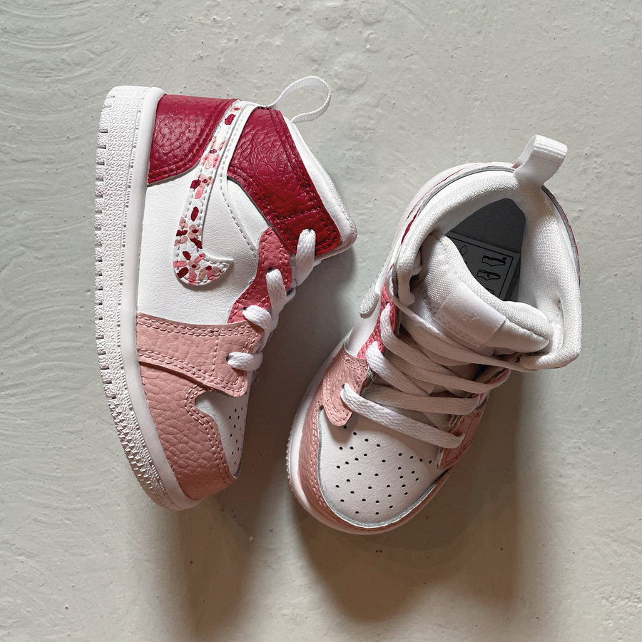 Custom Air Jordan 1 Toddler - Triple Pink